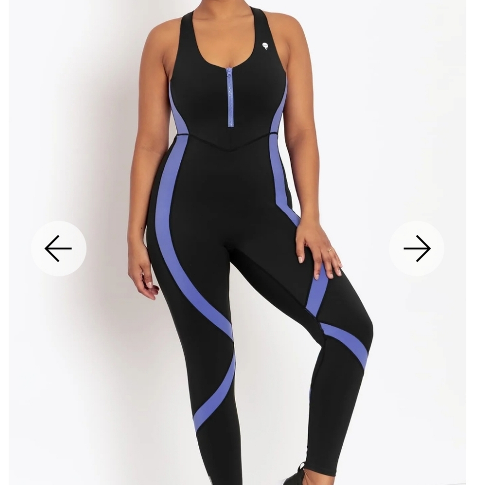 BNWT Blackmilk Power Up Peri Splice Catsuit XL